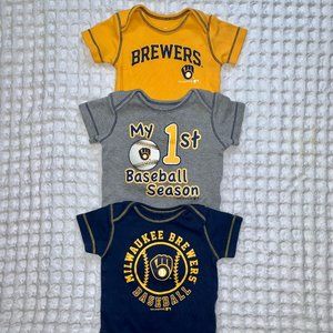 Milwaukee Brewers Infant Bodysuits (3-6 Months_